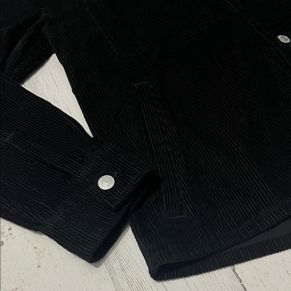Abercrombie & Fitch Black Corduroy Shirt Jacket Size Medium - Picture 5 of 12